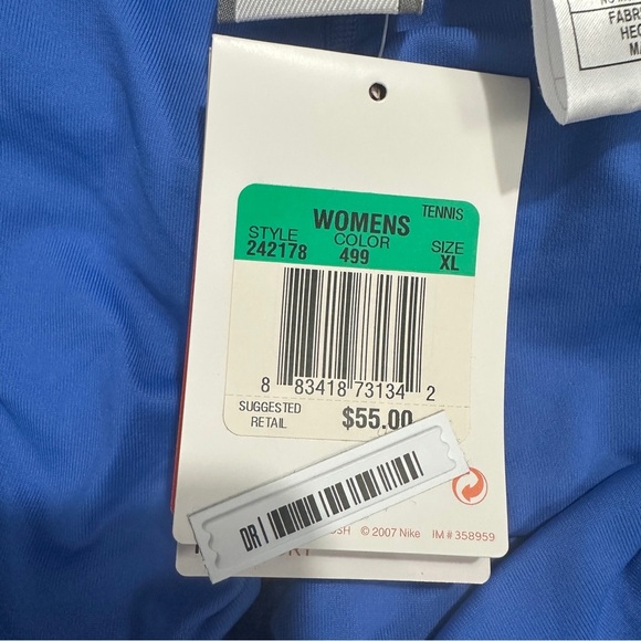 NEW Nike Dri-Fit skort, size XL (16-18), Blue/white, activewear, tennis, pleated - Picture 7 of 10